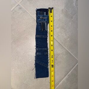 Dark Blue Denim Tie with square tip